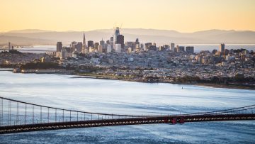An image showing Downtown San Francisco, which has the largest number of Bay Area commercial foreclosures.